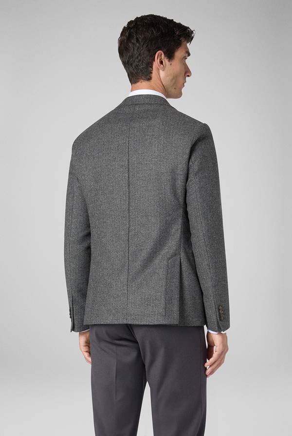 Pull Pal Zileri Giacca in lana tecnica con motivo spina di pesce In Saldo