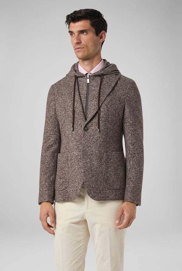 Pull Pal Zileri Giacca in lana tecnica con pettorina e cappuccio removibili Moda