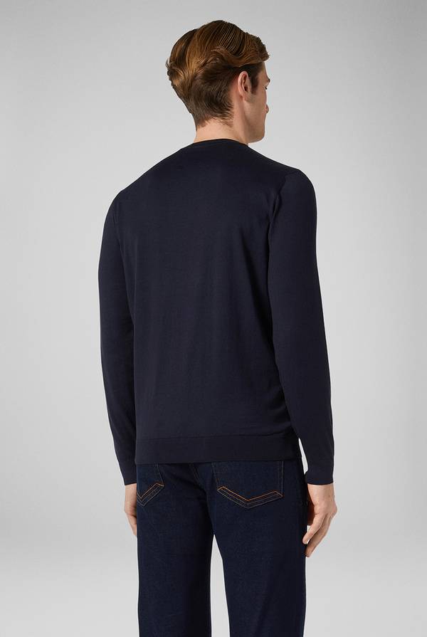 Pull Pal Zileri Girocollo in maglia con dettagli verde laguna Negozi Online