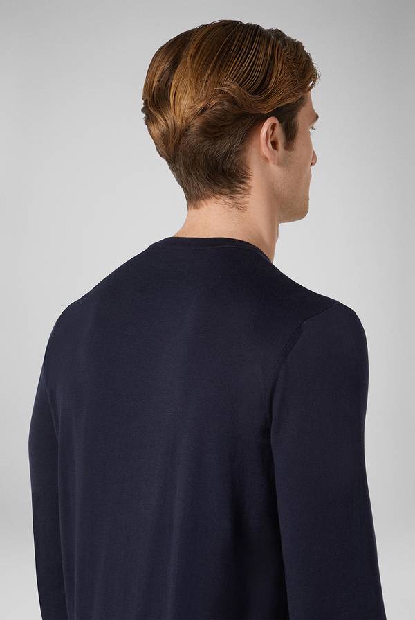 Pull Pal Zileri Girocollo in maglia con dettagli verde laguna Negozi Online