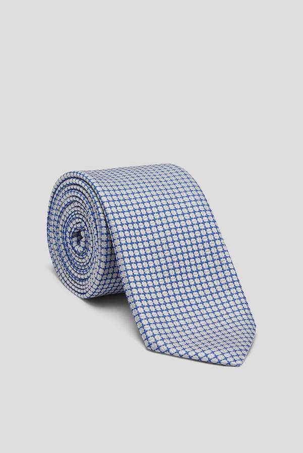 Pull Pal Zileri Cravatta con micro lavorazione jacquard nei toni dell'azzurro