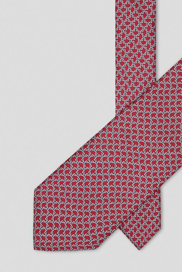 Pull Pal Zileri Cravatta in pura seta stampata con motivo geometrico In Vendita