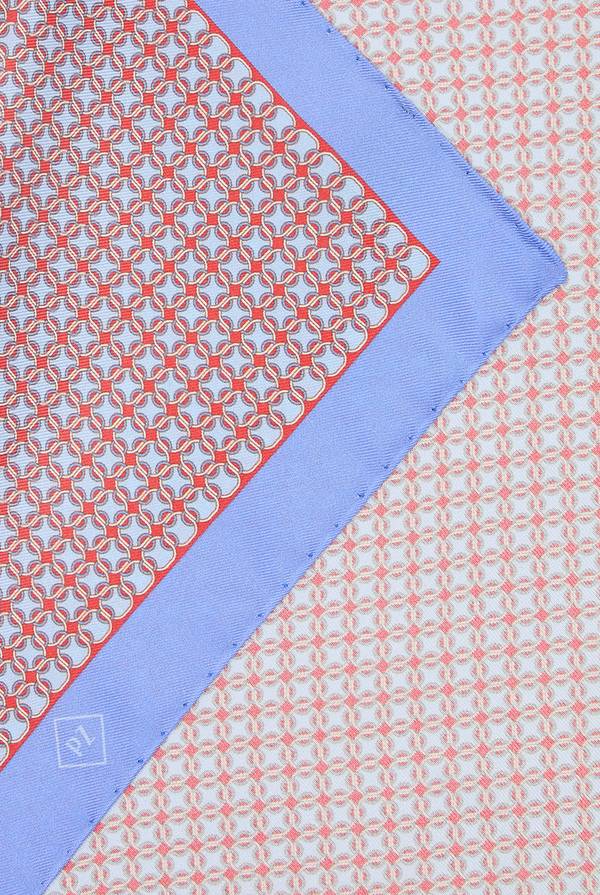 Pull Pal Zileri Pochette in seta stampata con piping a contrasto Qualità
