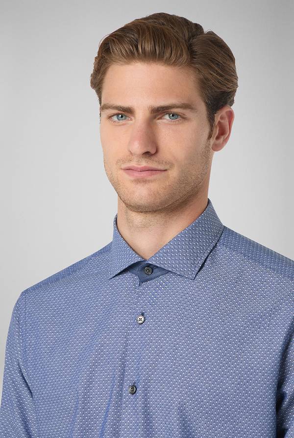 Pull Pal Zileri Camicia micro jacquard con collo Torino Qualità