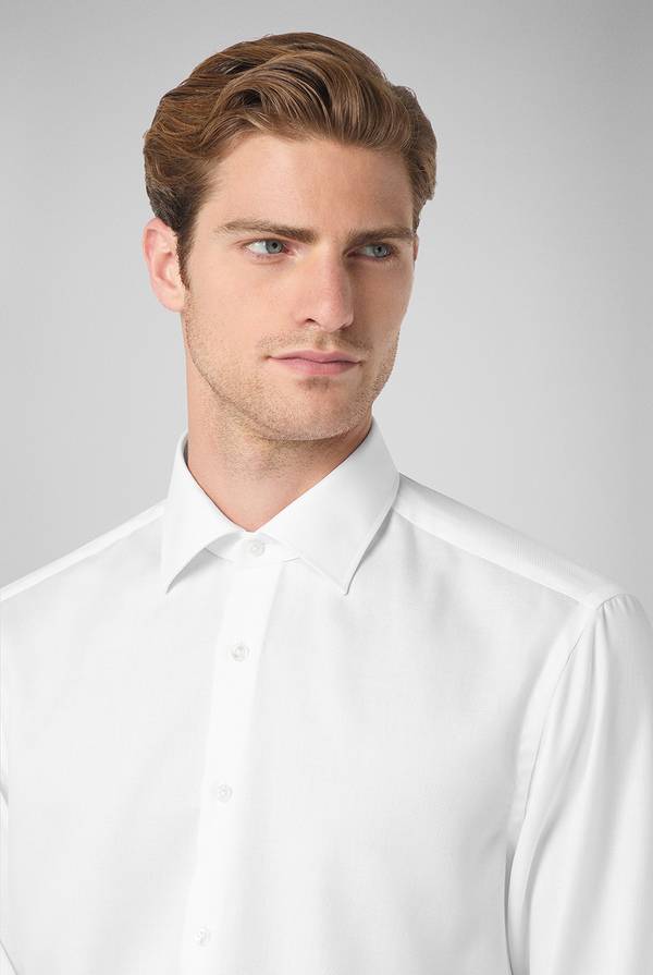 Pull Pal Zileri Camicia bianca micro fantasia In Vendita