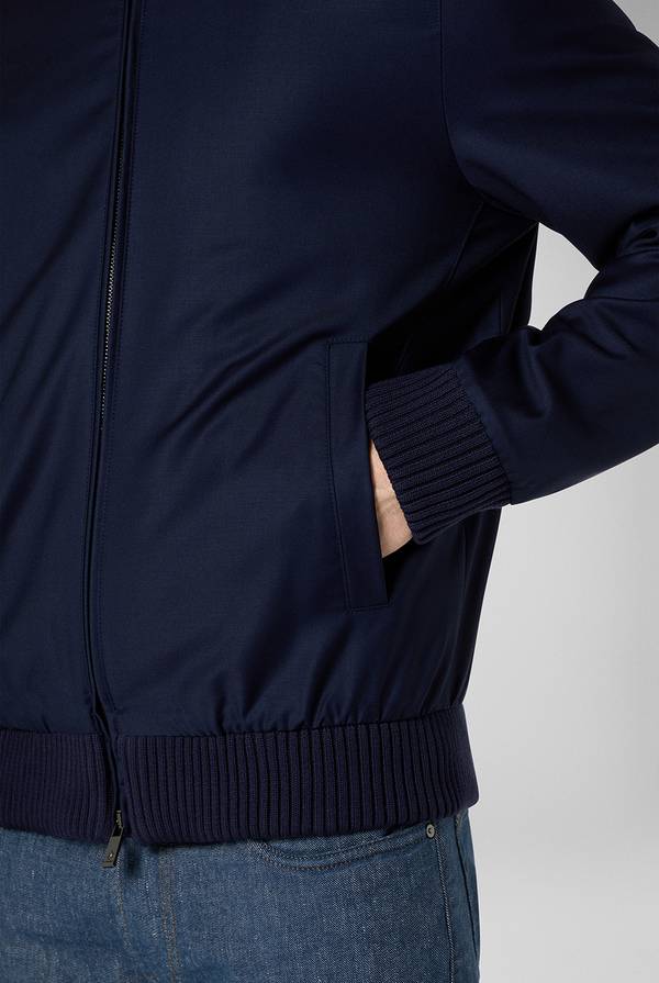 Pull Pal Zileri Bomber in lana resistente all'acqua Moda