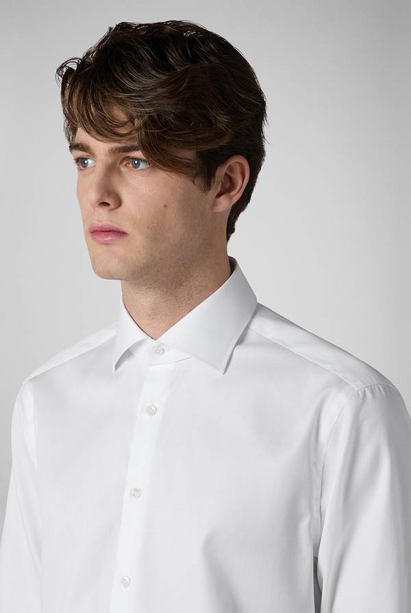 Pull Pal Zileri Camicia in cotone con trattamento anti-piega azzurra Officina