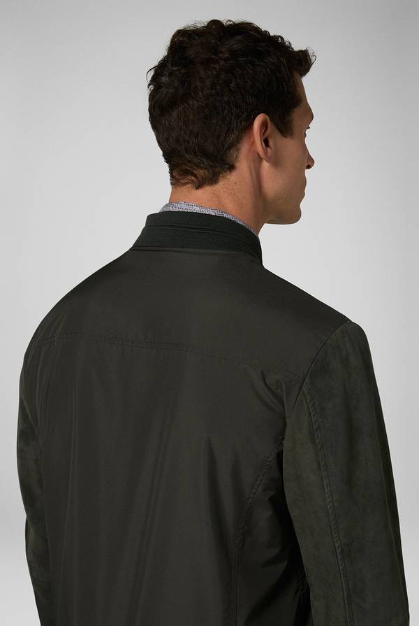 Pull Pal Zileri Varsity jacket in nylon con maniche in suede Offerta natalizia