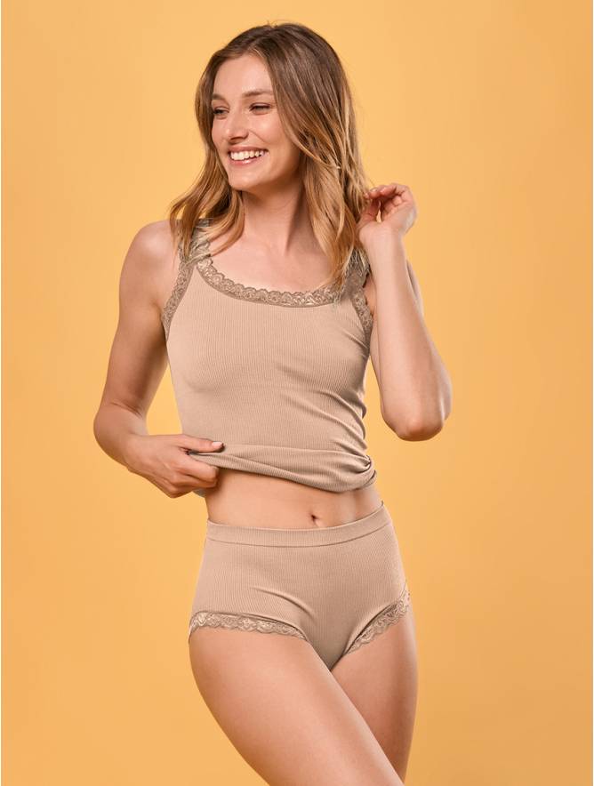 Luigi di Focenza SLIP DONNA MIDI PIZZO NUDO Vendita