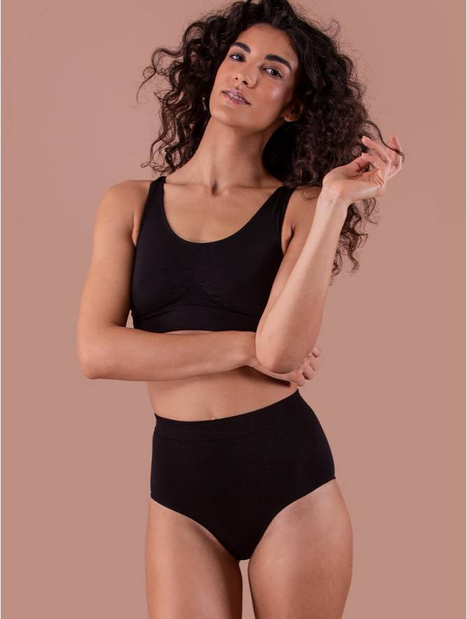Luigi di Focenza SLIP DONNA CONTENITIVO MIDI NERO Fino Al -60%