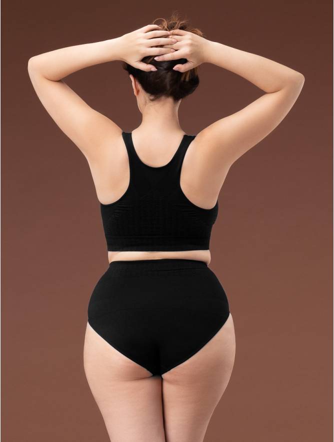 Luigi di Focenza SLIP DONNA CONTENITIVO MIDI NERO Fino Al -60%