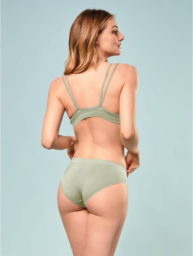 Luigi di Focenza SLIP DONNA V. ALTA COSTINA RIB MENTA 2025