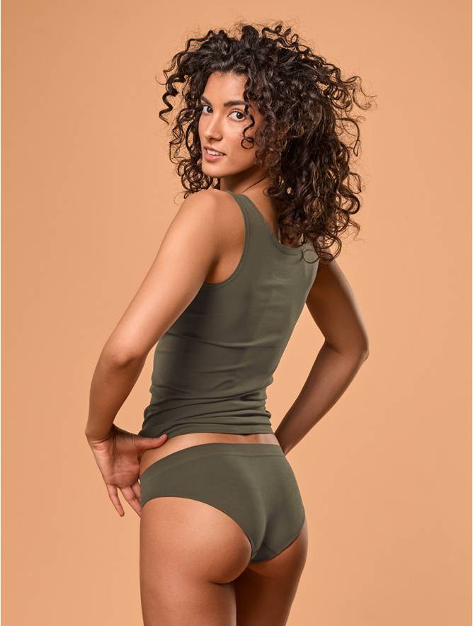 Luigi di Focenza SLIP DONNA VITA ALTA OLIVA Negozi Online