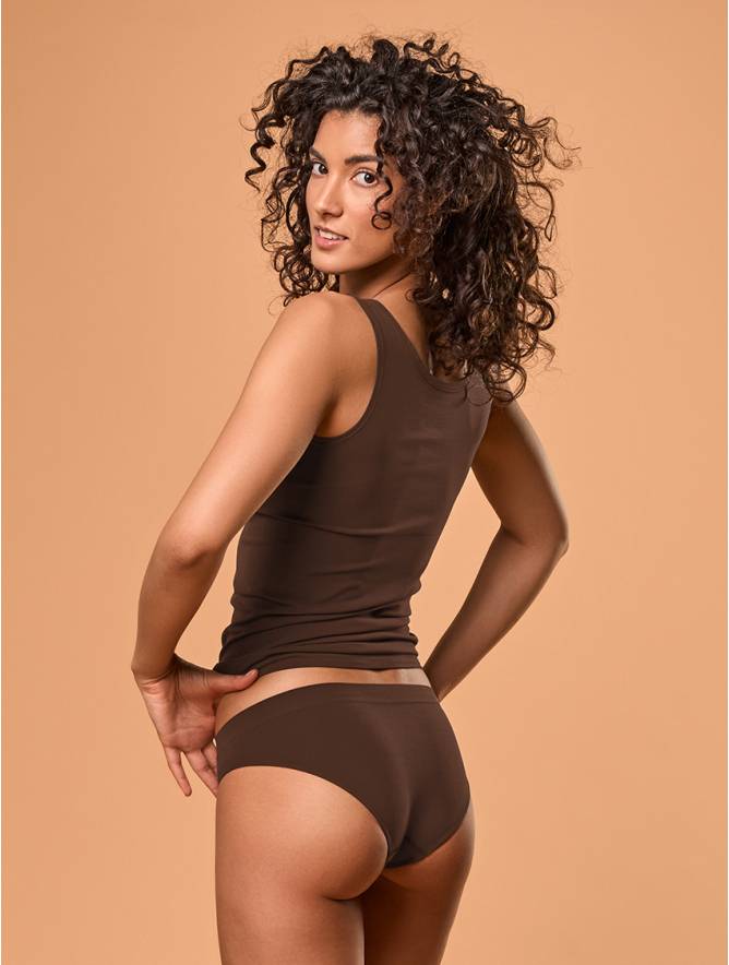 Luigi di Focenza SLIP DONNA VITA ALTA CIOCCOLATO Novità