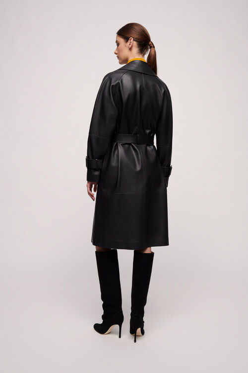 Luisa Spagnoli Velica - Trench in pelle Shopping Online