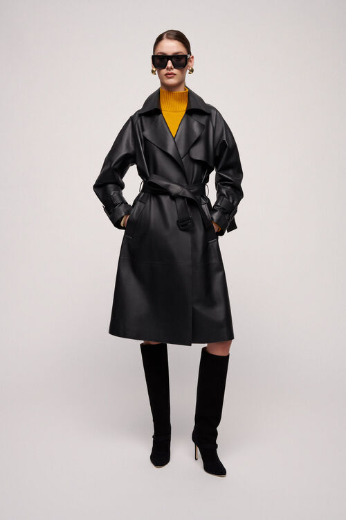Luisa Spagnoli Velica - Trench in pelle Shopping Online