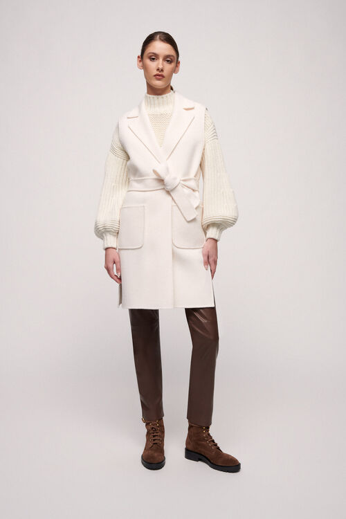 Luisa Spagnoli Sula - Gilet a vestaglia Sottocosto