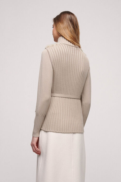 Luisa Spagnoli Mercante - Gilet in eco-pelliccia Presa