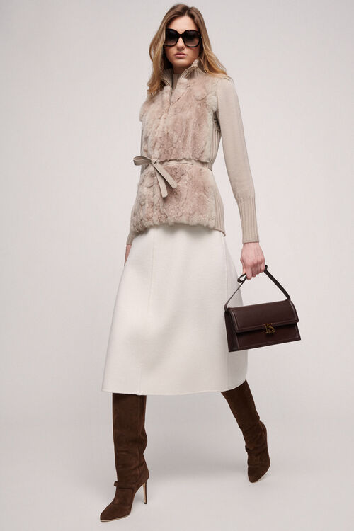 Luisa Spagnoli Mercante - Gilet in eco-pelliccia Presa