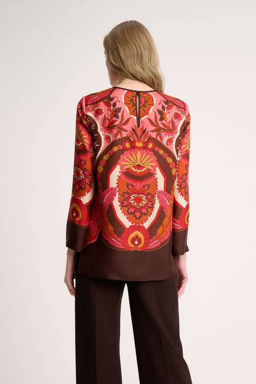 Luisa Spagnoli Laccio - Blusa in pura seta Vendita Calda