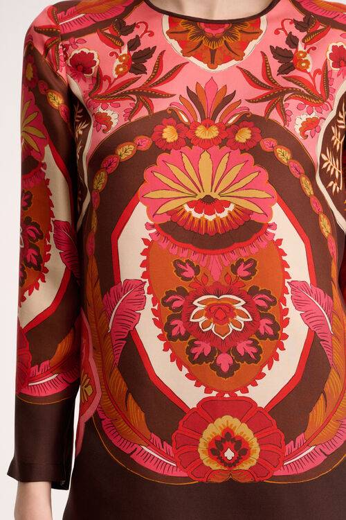 Luisa Spagnoli Laccio - Blusa in pura seta Vendita Calda