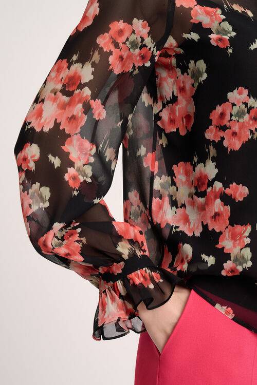 Luisa Spagnoli Lamine - Blusa con volant Promozione