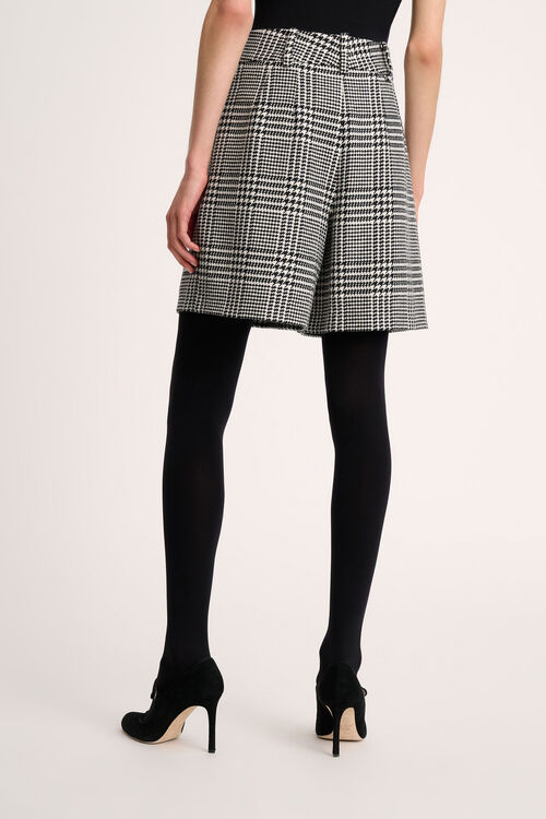 Luisa Spagnoli Otilia - Bermuda pied-de-poule Saldi Di Fabbrica
