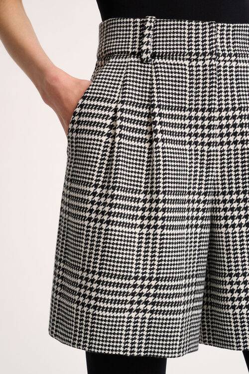 Luisa Spagnoli Otilia - Bermuda pied-de-poule Saldi Di Fabbrica