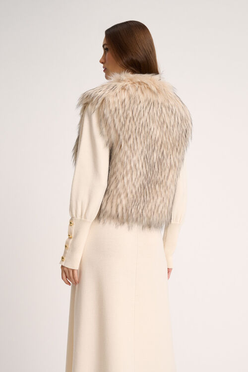 Luisa Spagnoli Smorfia - Gilet in faux fur Promozione Limitata