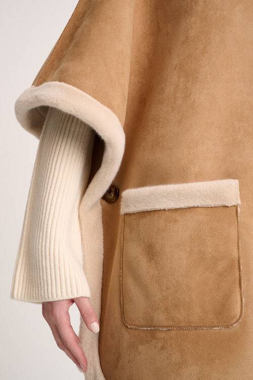 Luisa Spagnoli Spray - Mantella dettagli faux fur Sconto