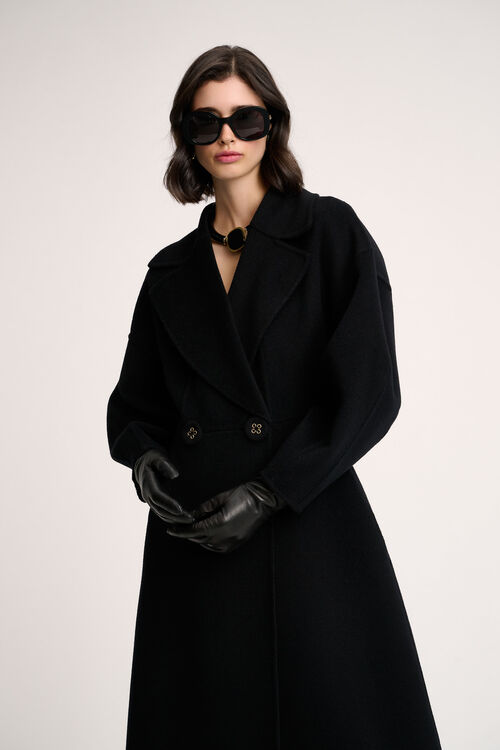 Luisa Spagnoli Sondaggio - Cappotto in panno di lana Saldi Di Fabbrica