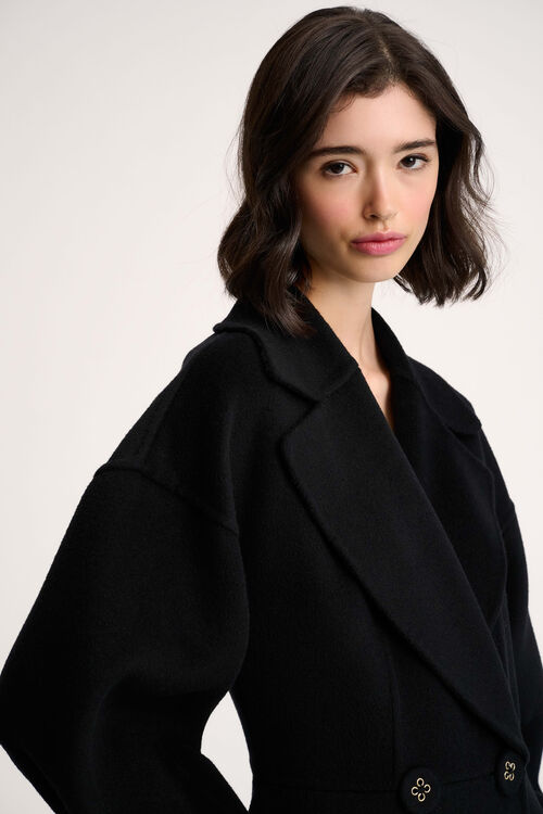 Luisa Spagnoli Sondaggio - Cappotto in panno di lana Saldi Di Fabbrica