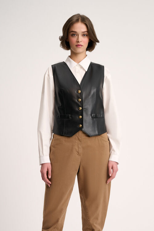 Luisa Spagnoli Sapore - Gilet in pelle Affare Del Giorno