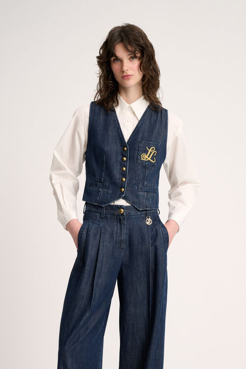 Luisa Spagnoli Scudiero - Gilet in denim Outlet