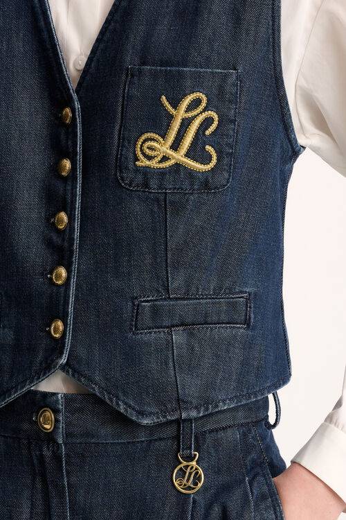 Luisa Spagnoli Scudiero - Gilet in denim Outlet