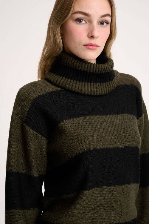 Luisa Spagnoli Marsupio - Pullover a righe Spedizione Gratuita