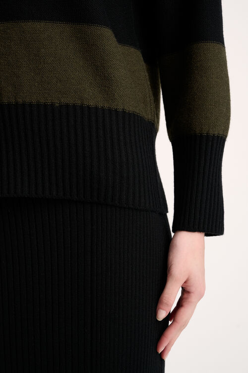 Luisa Spagnoli Marsupio - Pullover a righe Spedizione Gratuita