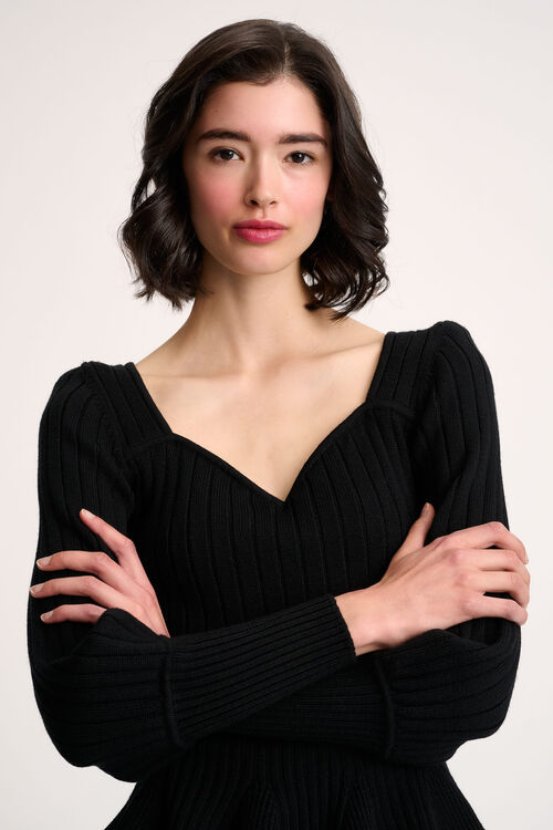 Luisa Spagnoli Merlato - Pullover scollo a cuore Pezzi Unici