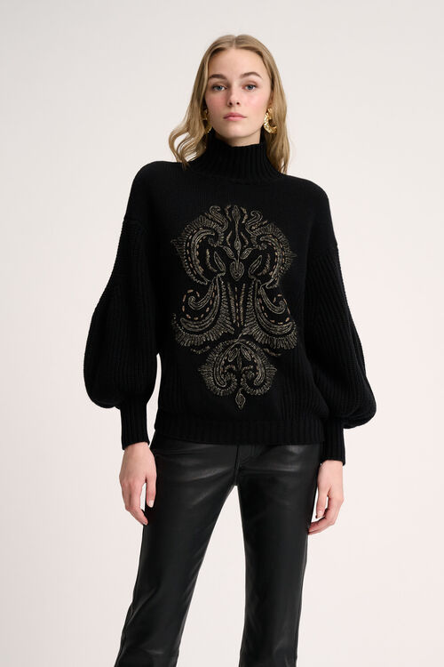 Luisa Spagnoli Colfiorito - Pullover ricamato Promozione Limitata