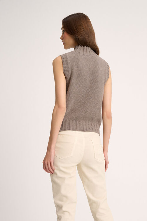 Luisa Spagnoli Chiusura - Gilet a collo alto Sconto