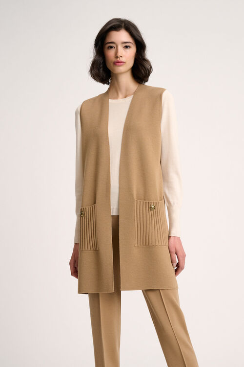 Luisa Spagnoli Menna - Gilet in maglia Fino Al -60%