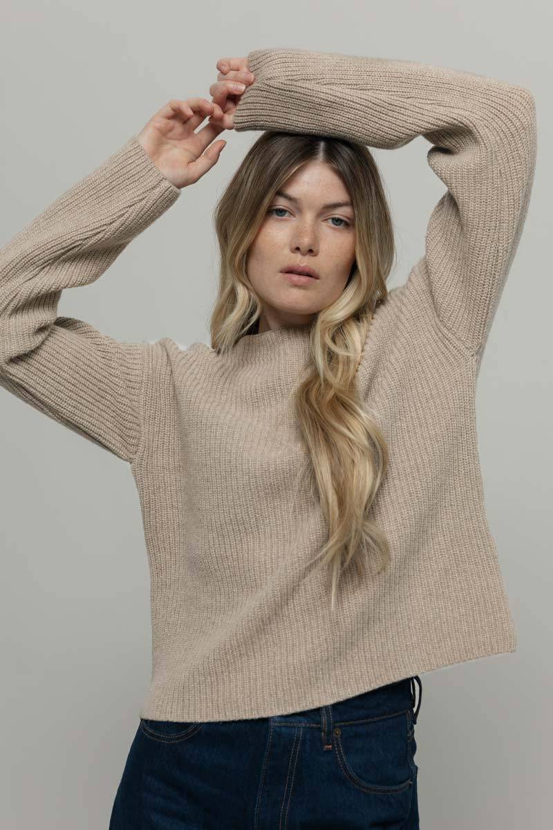 Rifò MELISSA Maglia Girocollo Donna Cashmere Rigenerato Saldi Di Fabbrica