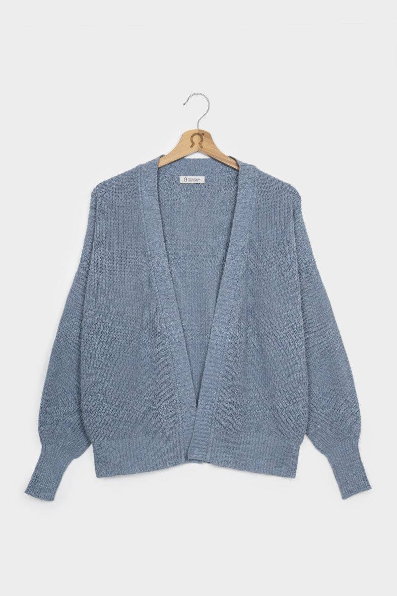 Rifò CARA Cardigan Donna Cotone Jeans Rigenerato Nuova