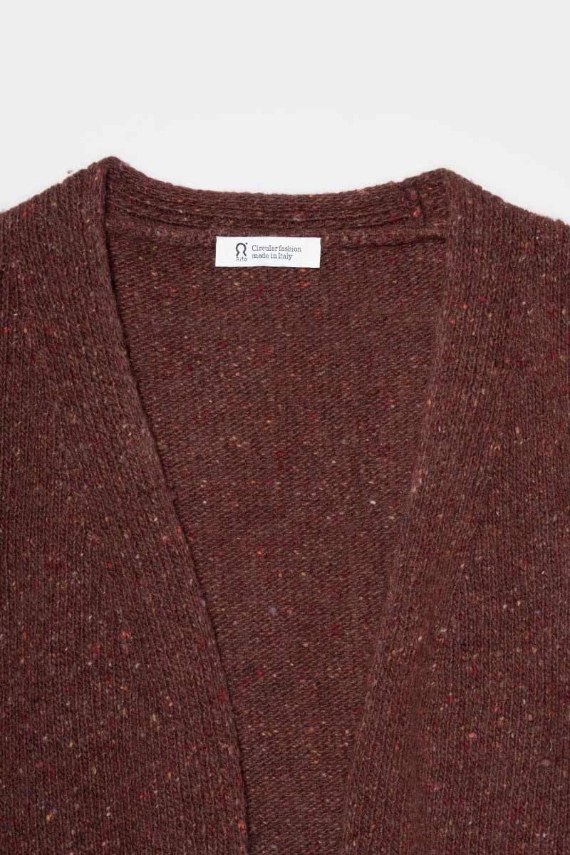 Rifò PALOMA Cardigan Donna Cashmere Rigenerato Trasporto libero internazionale