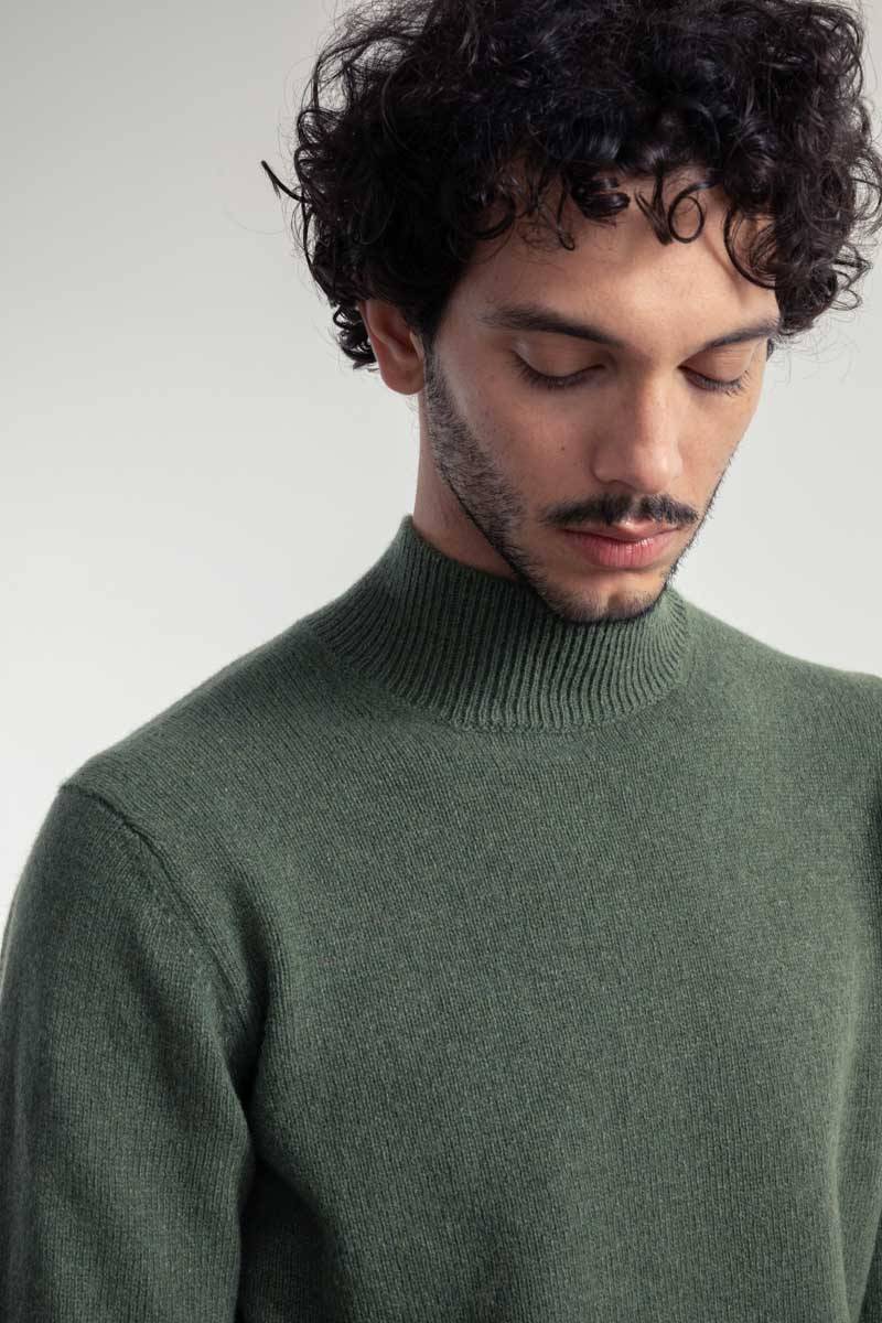 Rifò CLEMENTE Maglia Collo Alto Uomo Cashmere Rigenerato Promozione
