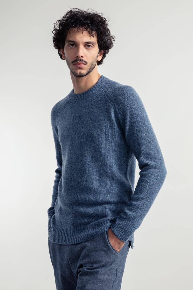 Rifò ALFREDO Maglia Girocollo Unisex Cashmere Rigenerato Pezzi Unici