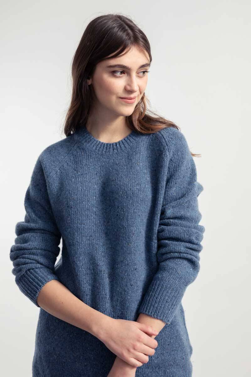 Rifò ALFREDO Maglia Girocollo Unisex Cashmere Rigenerato Pezzi Unici