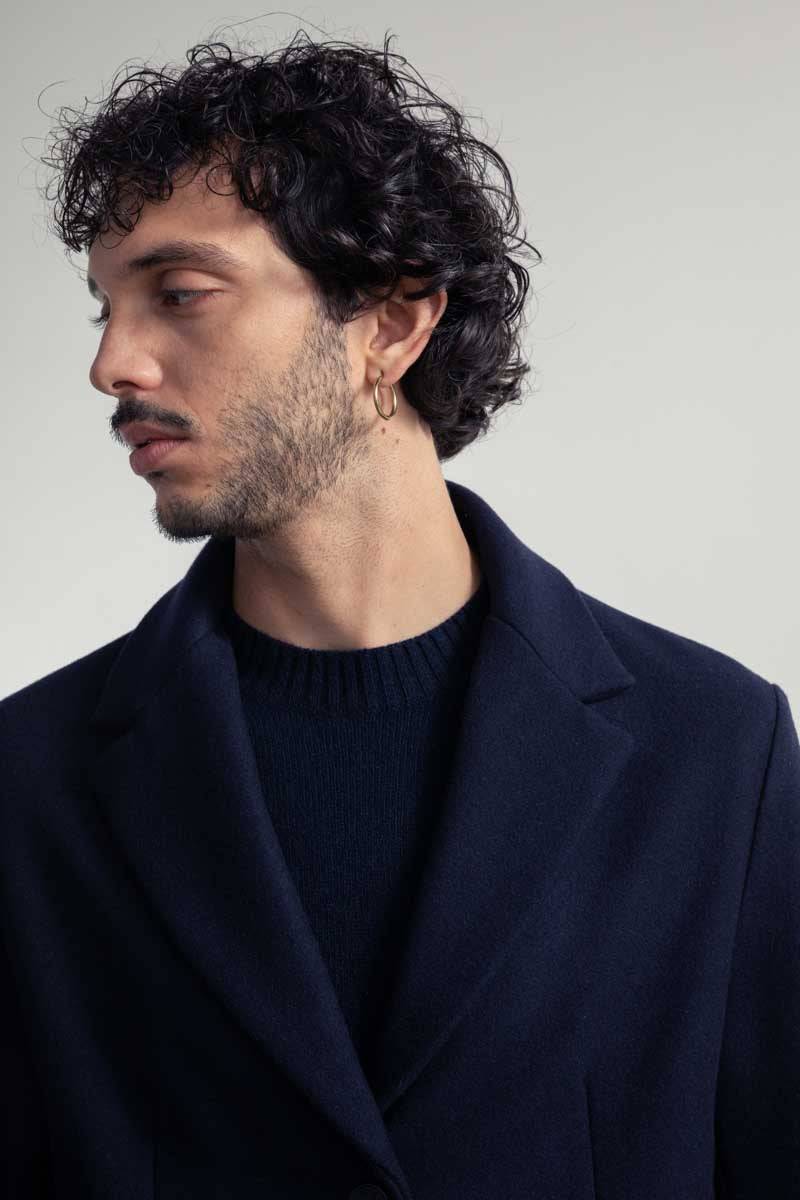 Rifò GILBERTO Cappotto Uomo Lana Rigenerata Pezzi Unici