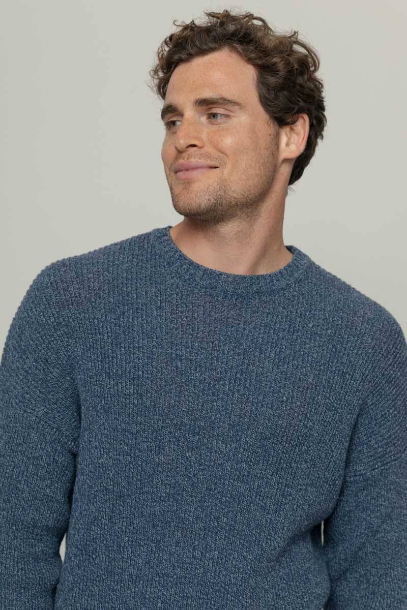 Rifò COSIMO Maglia Uomo Cotone Jeans Rigenerato Outlet