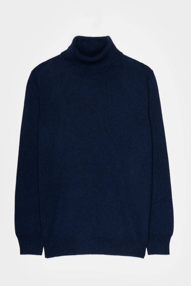Rifò ALBERTO Maglia Collo Alto Uomo Cashmere Rigenerato Vendita Calda